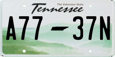 TN license plate A7737N