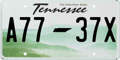TN license plate A7737X
