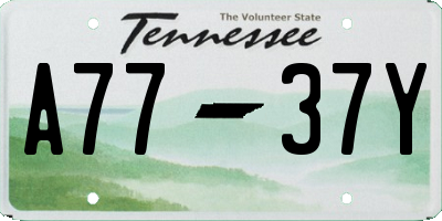 TN license plate A7737Y