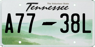 TN license plate A7738L