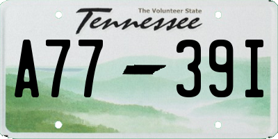 TN license plate A7739I