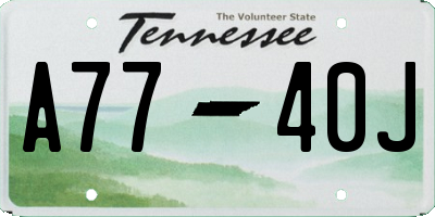 TN license plate A7740J