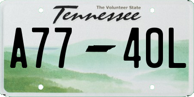 TN license plate A7740L