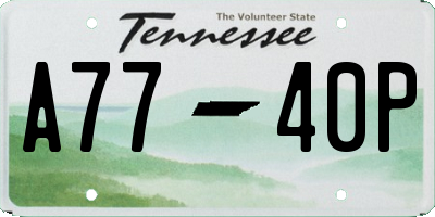 TN license plate A7740P