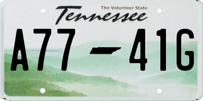 TN license plate A7741G