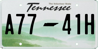 TN license plate A7741H