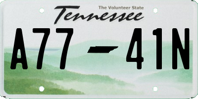 TN license plate A7741N