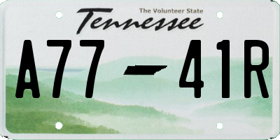 TN license plate A7741R