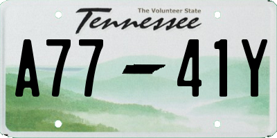 TN license plate A7741Y