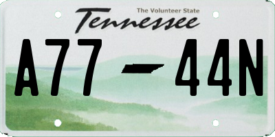 TN license plate A7744N