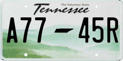 TN license plate A7745R