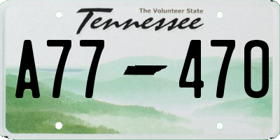 TN license plate A7747O