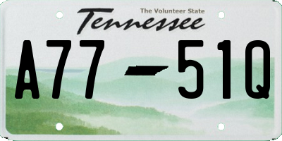 TN license plate A7751Q