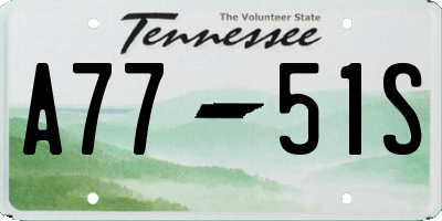 TN license plate A7751S