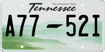 TN license plate A7752I