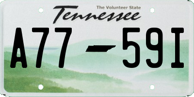 TN license plate A7759I