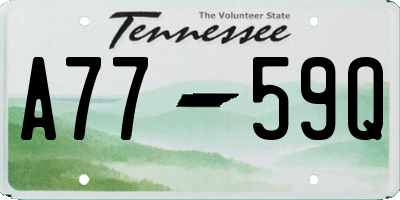 TN license plate A7759Q
