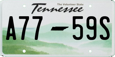 TN license plate A7759S