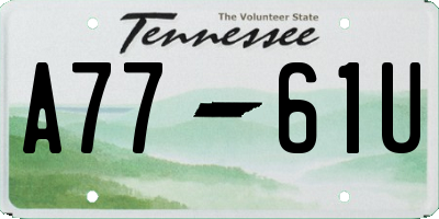TN license plate A7761U
