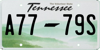 TN license plate A7779S