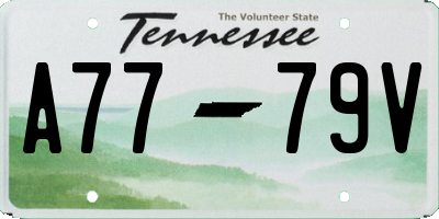 TN license plate A7779V