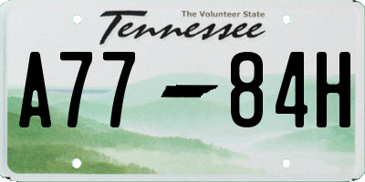 TN license plate A7784H