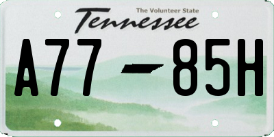 TN license plate A7785H