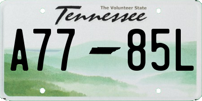 TN license plate A7785L