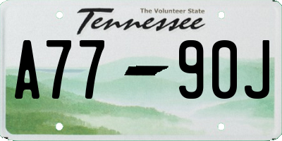 TN license plate A7790J