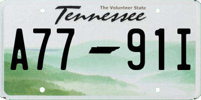 TN license plate A7791I
