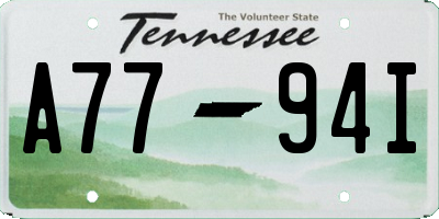 TN license plate A7794I