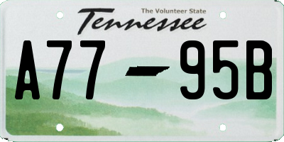 TN license plate A7795B