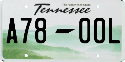 TN license plate A7800L