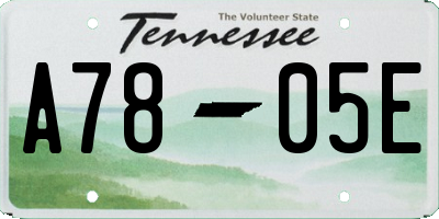 TN license plate A7805E