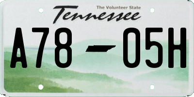 TN license plate A7805H