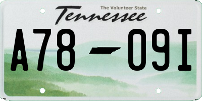 TN license plate A7809I