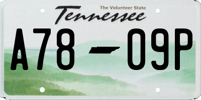TN license plate A7809P