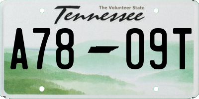 TN license plate A7809T