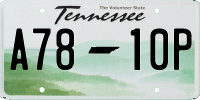 TN license plate A7810P