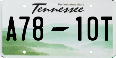 TN license plate A7810T