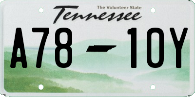 TN license plate A7810Y