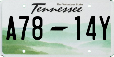 TN license plate A7814Y