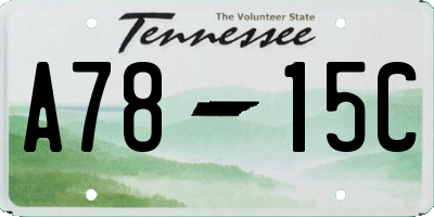 TN license plate A7815C