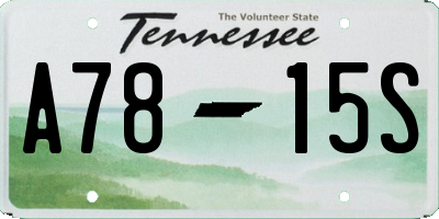 TN license plate A7815S