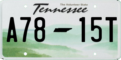 TN license plate A7815T