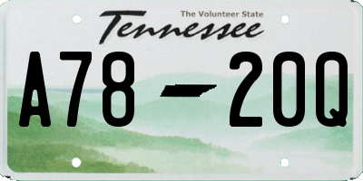 TN license plate A7820Q