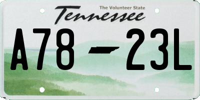 TN license plate A7823L