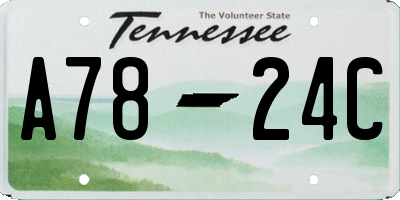 TN license plate A7824C