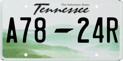TN license plate A7824R