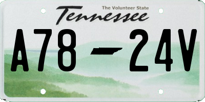 TN license plate A7824V